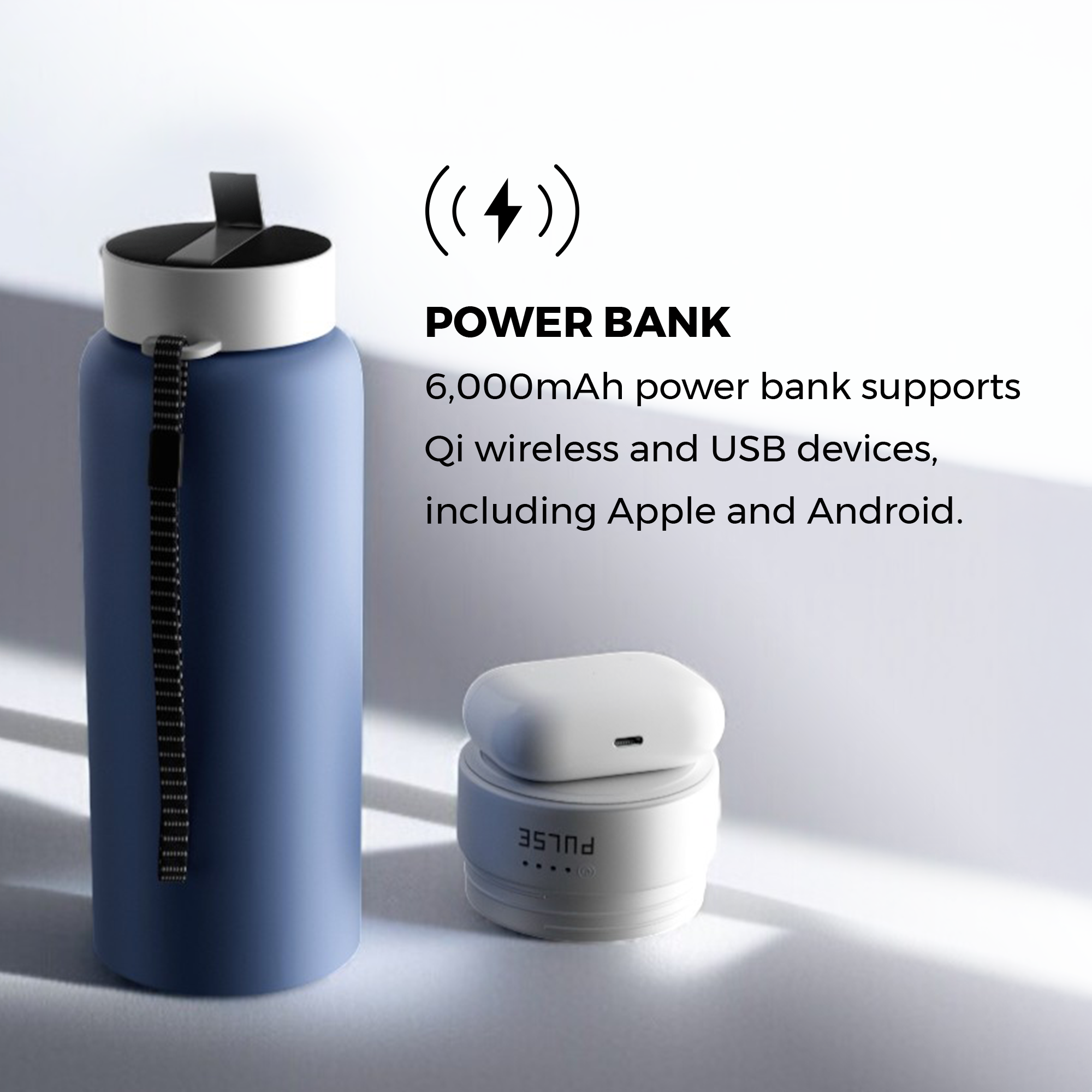 HydroPower Insulated Wireless Charging Bottle