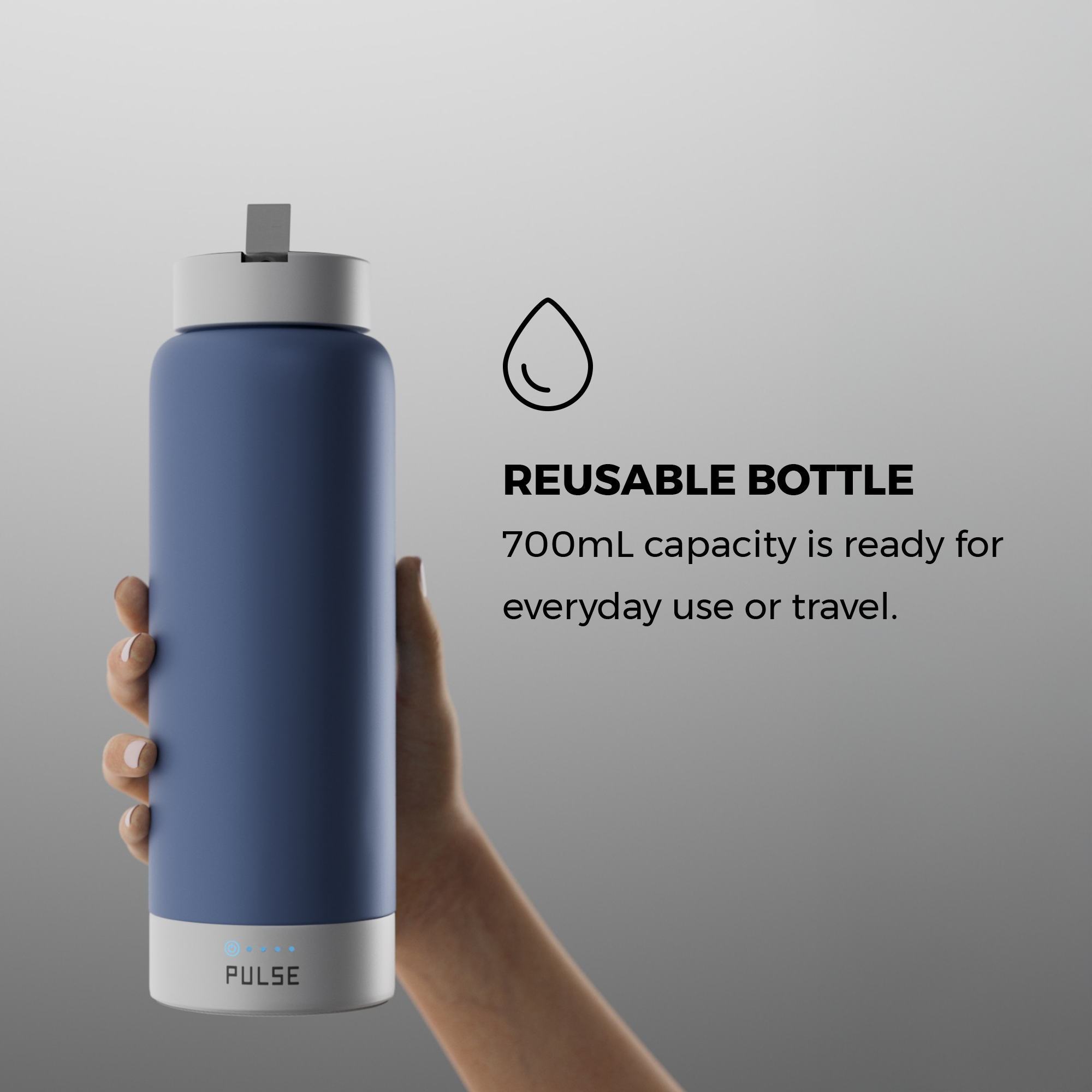 HydroPower Insulated Wireless Charging Bottle