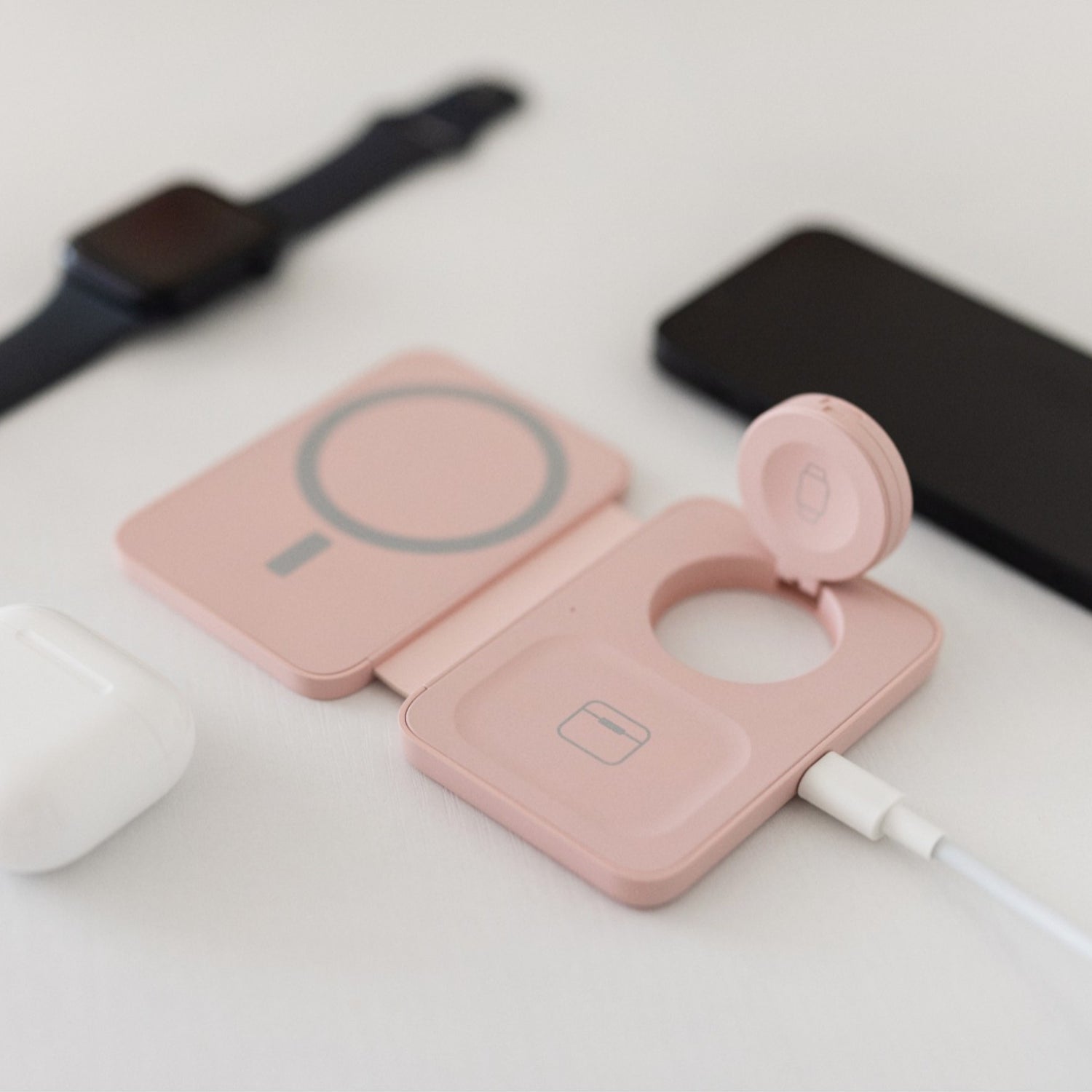 Apple Watch Wireless Charging Pad Pink JOYROOM 2000mAh Wireless