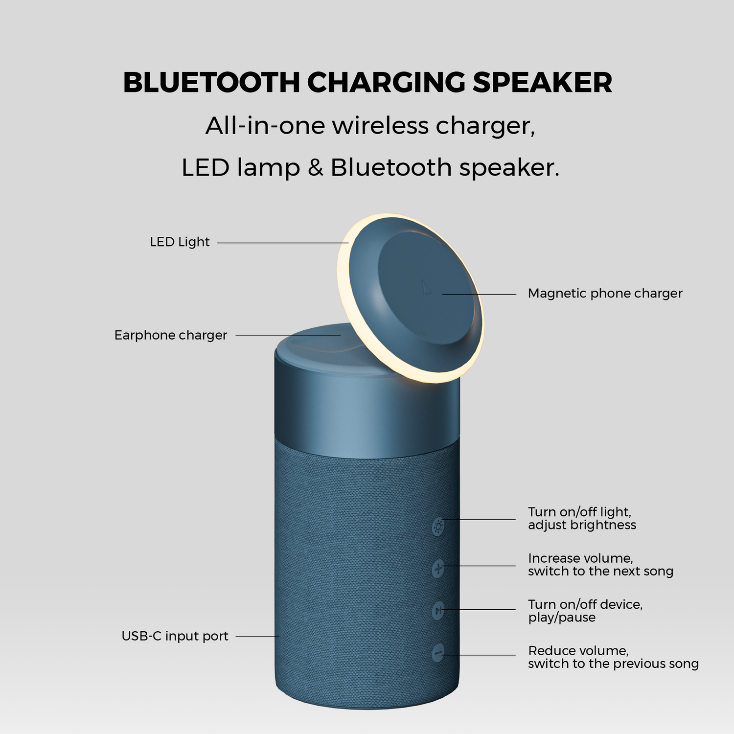 Halo Bluetooth Charging Speaker